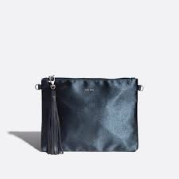 Pixie Mood Blue Satin Crossbody NWT - Picture 2 of 9